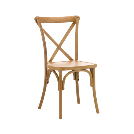 Krzesło ślubne CROSS-BACK POLYWOOD naturalne