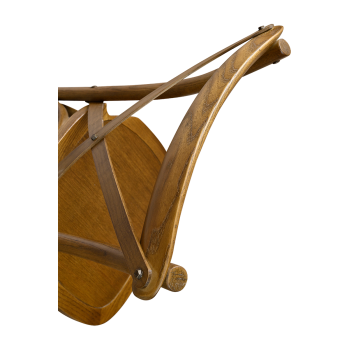 Krzesło Cross-Back Wood ciemne rustykalne