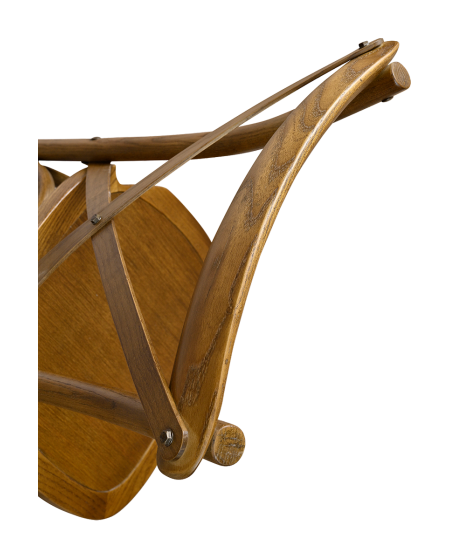 Krzesło Cross-Back Wood ciemne rustykalne