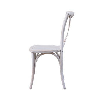 Krzesło Cross-Back Wood białe postarzane