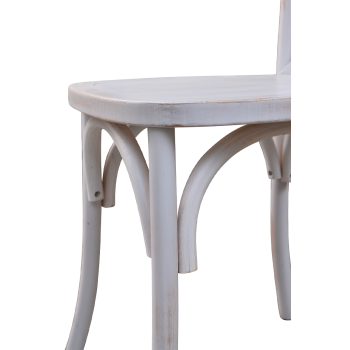 Krzesło Cross-Back Wood białe postarzane