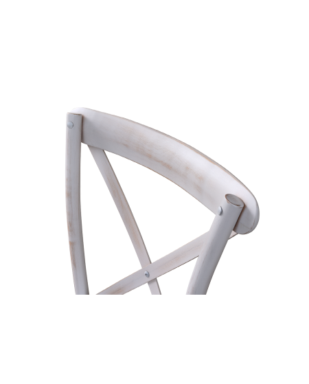 Krzesło Cross-Back Wood białe postarzane