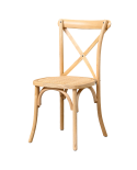 Krzesło Cross-Back Wood Rattan naturalne