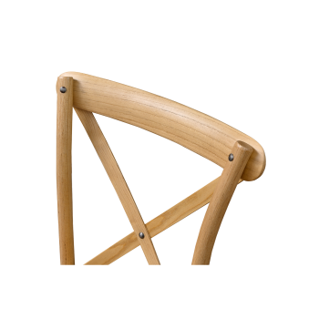 Krzesło Cross-Back Wood Rattan naturalne