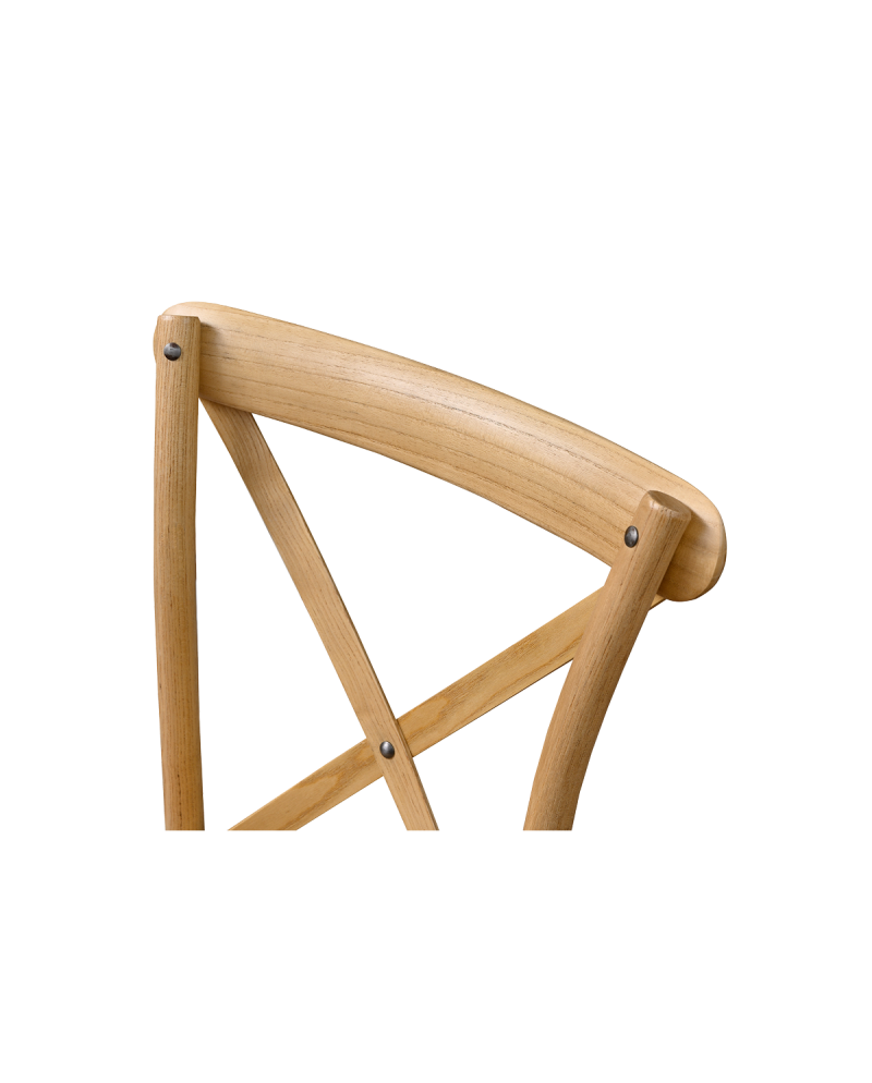 Stolička Cross-Back Wood, ratan/prírodný dub