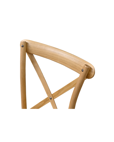 Krzesło Cross-Back Wood Rattan naturalne