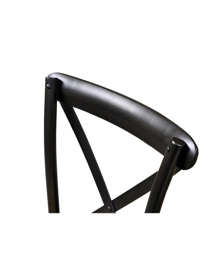 Krzesło Cross-Back Wood Rattan czarne