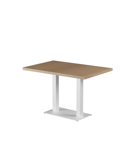 Stolik Alfa Duo biały blat drewniano-fornirowany