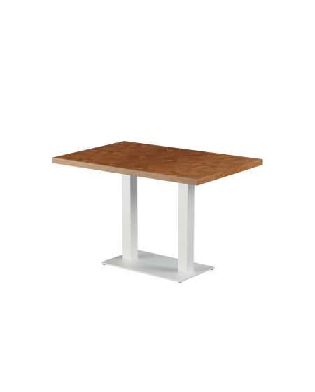 Stolik Alfa Duo biały blat drewniano-fornirowany