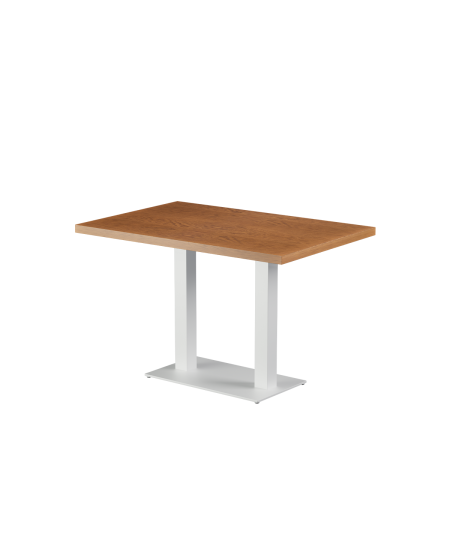 Stolik Alfa Duo biały blat drewniano-fornirowany