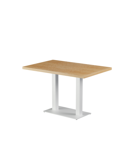 Stolik Alfa Duo biały blat drewniano-fornirowany