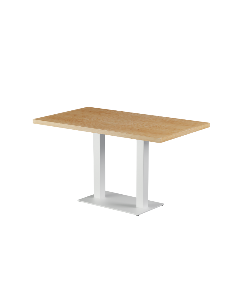 Stolik Alfa Duo biały blat drewniano-fornirowany