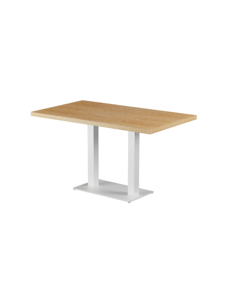 Stolik Alfa Duo biały blat drewniano-fornirowany