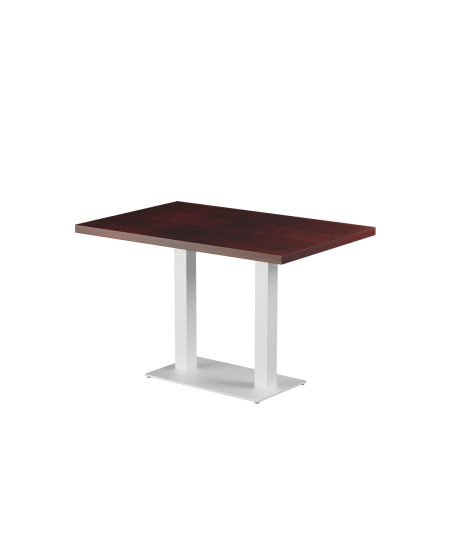 Stolik Alfa Duo biały blat drewniano-fornirowany