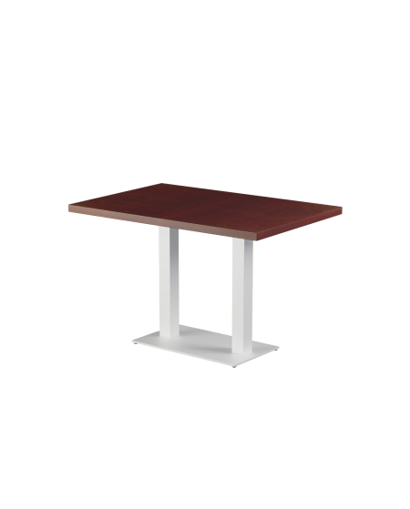 Stolik Alfa Duo biały blat drewniano-fornirowany