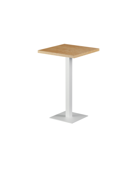 Stolik Alfa Bar biały blat drewniano-fornirowany
