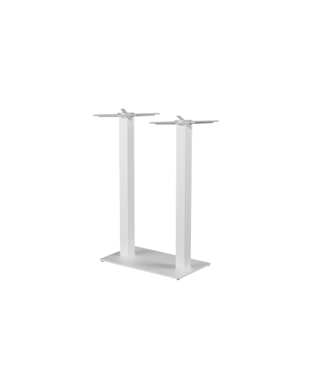 Stolik Alfa Bar Duo biały blat drewniano-fornirowany