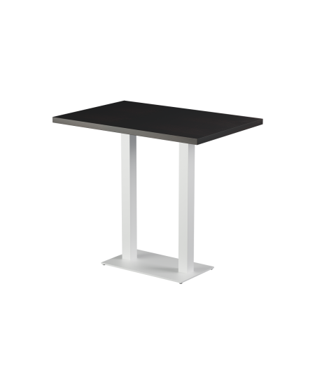 Stolik Alfa Bar Duo biały blat drewniano-fornirowany