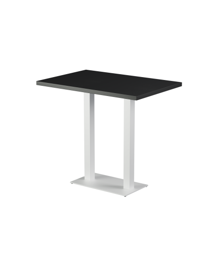 Stolik Alfa Bar Duo biały blat drewniano-fornirowany