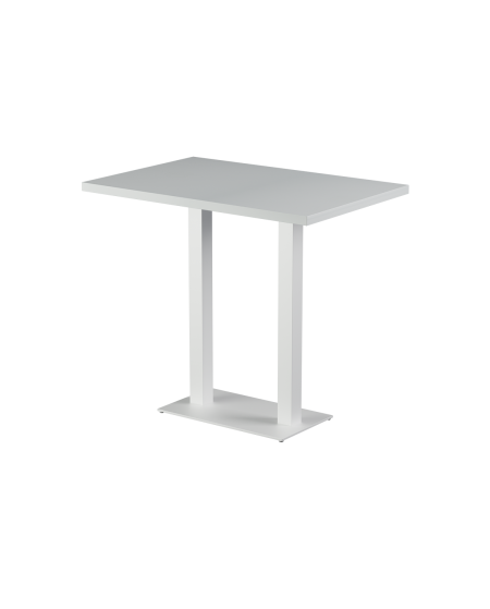 Stolik Alfa Bar Duo biały blat drewniano-fornirowany