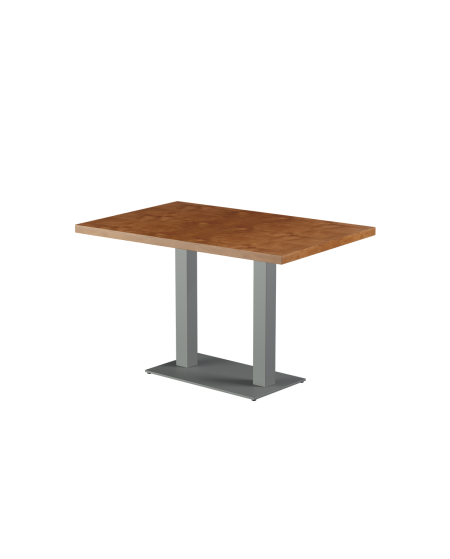 Stolik Alfa Duo szary blat drewniano-fornirowany