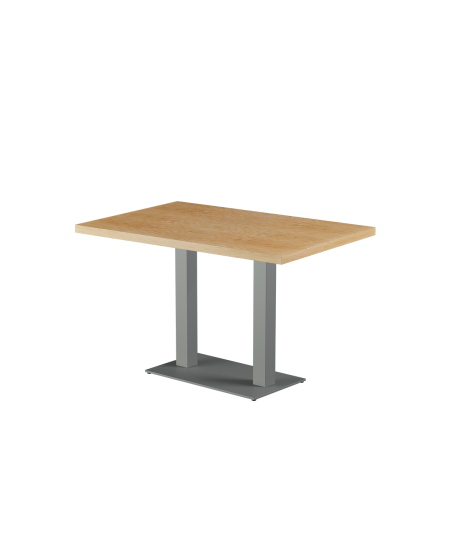 Stolik Alfa Duo szary blat drewniano-fornirowany