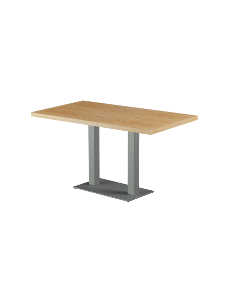 Stolik Alfa Duo szary blat drewniano-fornirowany
