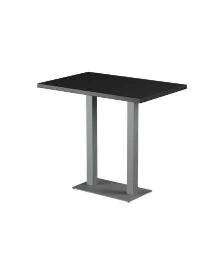 Stolik Alfa Bar Duo szary blat drewniano-fornirowany