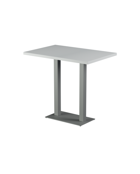Stolik Alfa Bar Duo szary blat drewniano-fornirowany