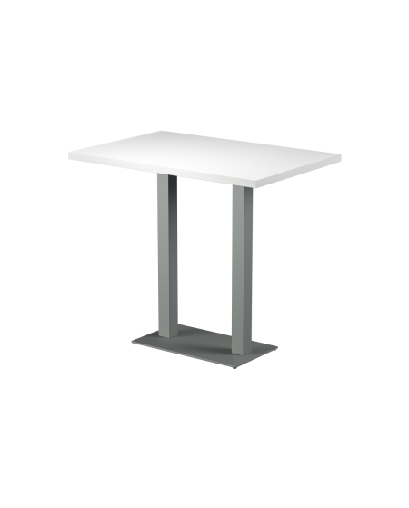 Stolik Alfa Bar Duo szary blat drewniano-fornirowany