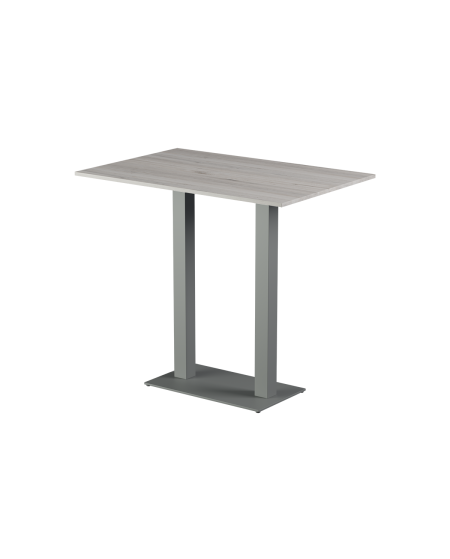 Stolik Alfa Bar Duo szary blat laminowany