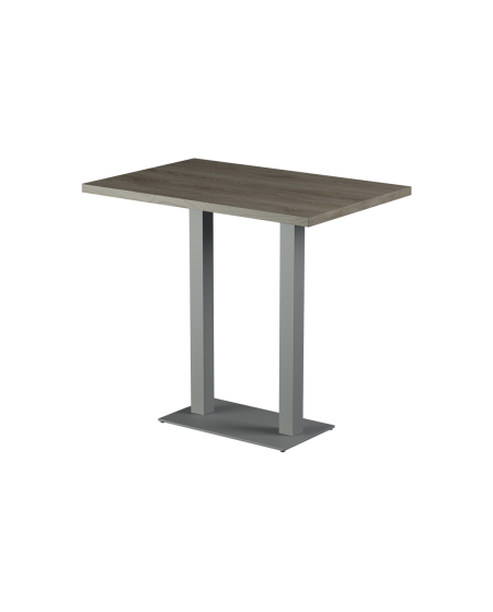 Stolik Alfa Bar Duo szary blat laminowany