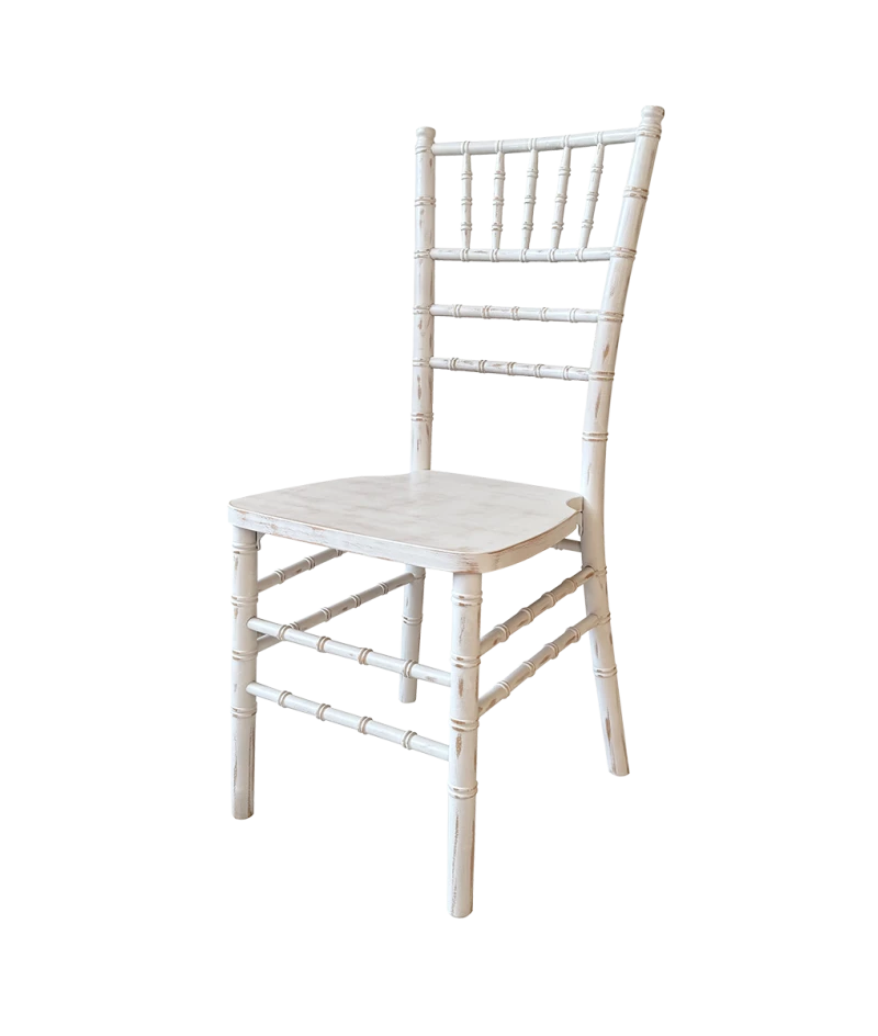 Stolička Tiffany Wood, antique biela
