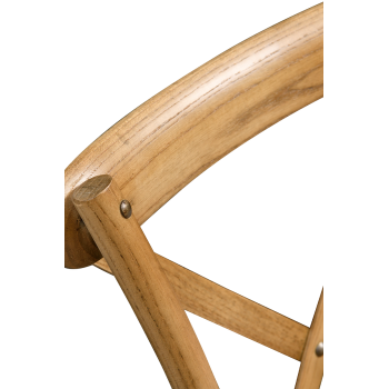 Krzesło Cross-Back Wood Rattan jasny rustykalny