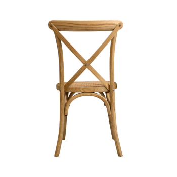 Krzesło Cross-Back Wood Rattan jasny rustykalny