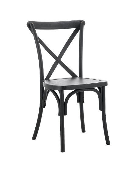 Krzesło Cross-Back Polywood czarne