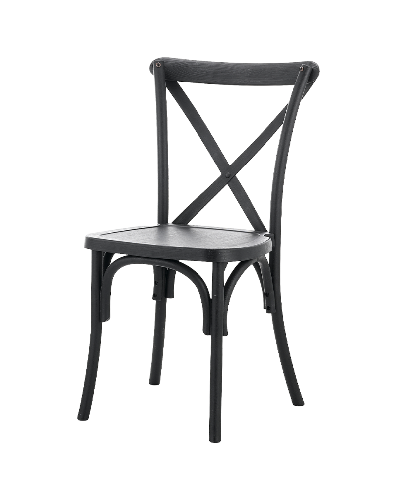 Krzesło Cross-Back Polywood czarne