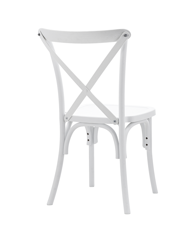 Stolička Cross-Back Polywood, biela