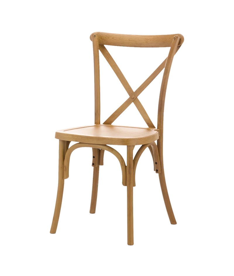 Stolička Cross-Back Polywood, prírodný dub