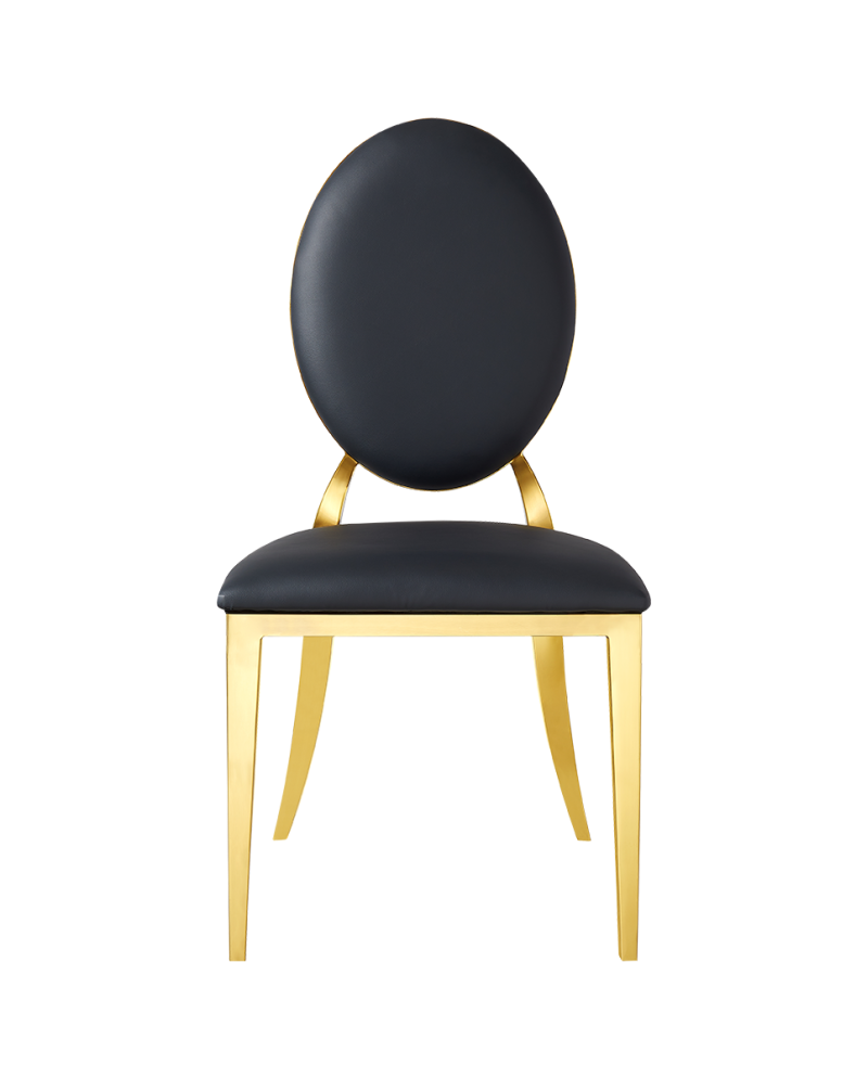 Stolička Glamour Full Tap, zlatá/modrá