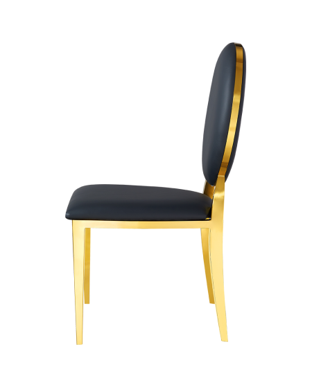 Krzesło Glamour Full Tap złoto-czarne