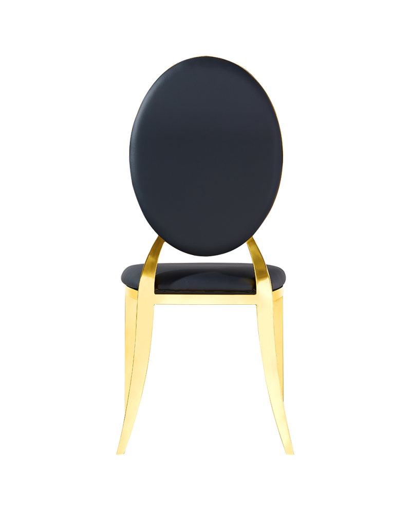 Stolička Glamour Full Tap, zlatá/modrá