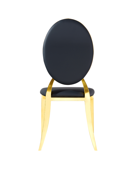 Krzesło Glamour Full Tap złoto-czarne