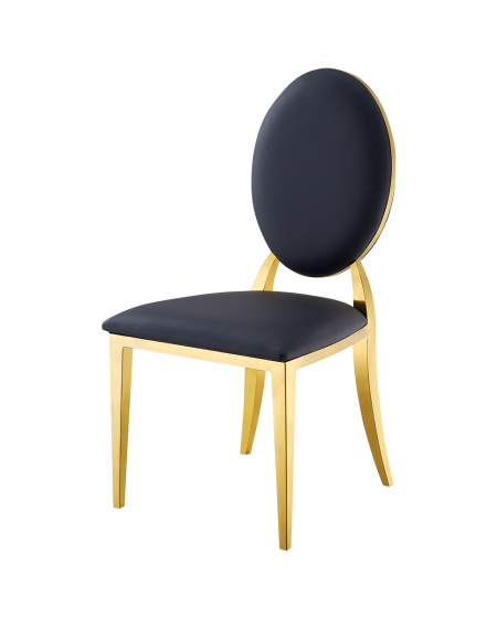 Krzesło Glamour Full Tap złoto-czarne