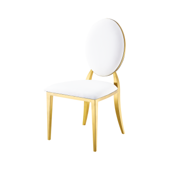 Krzesło Glamour Full Tap złoto-białe