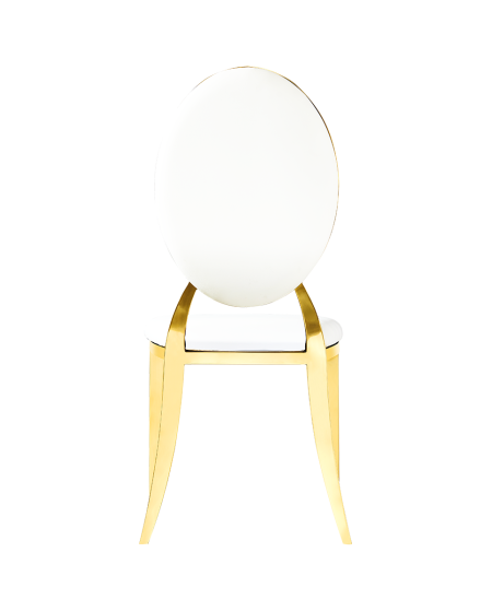 Krzesło Glamour Full Tap złoto-białe