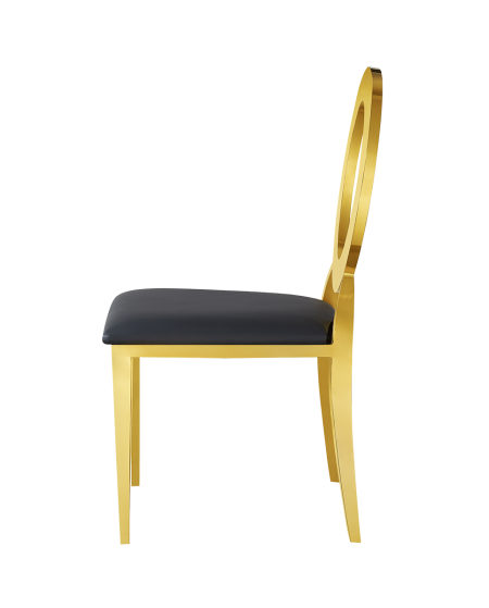 Krzesło Glamour Tap złoto-czarne