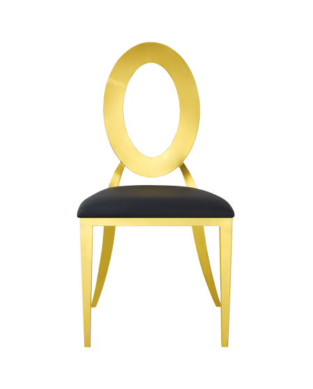 Krzesło Glamour Tap złoto-czarne