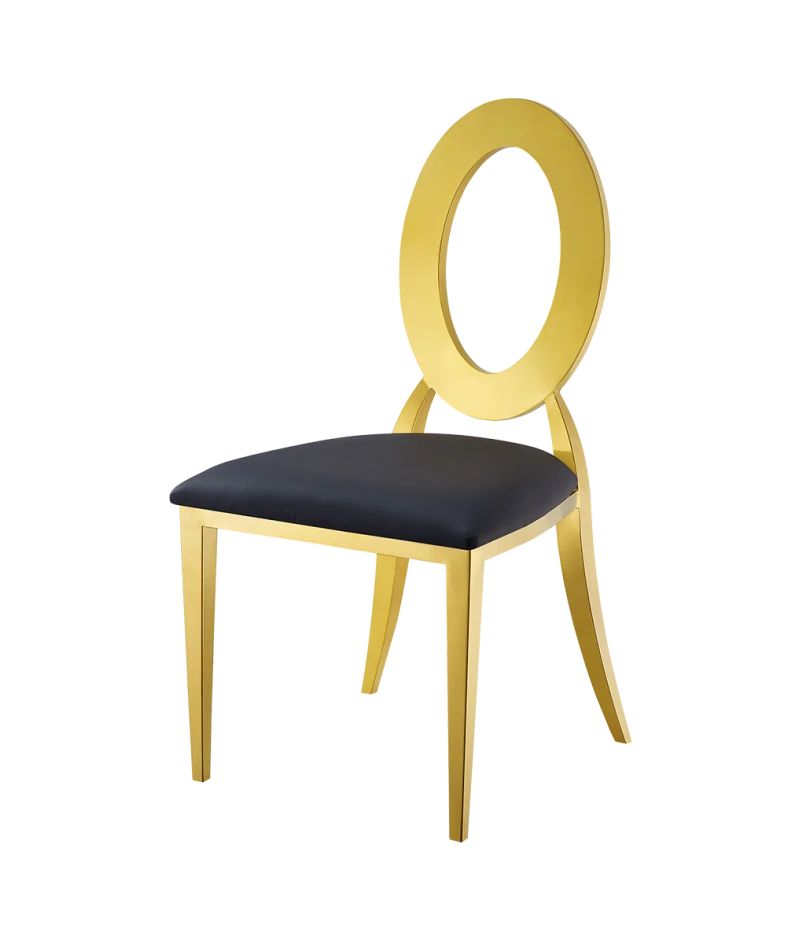 Stolička Glamour Tap zlatá a strieborná