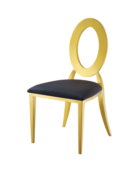 Krzesło Glamour Tap złoto-czarne